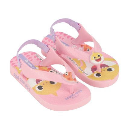 Chinelo Baby Ipanema Baby Shark Friends - 27155 - Rosa/Lilás/Amarelo - Atacado