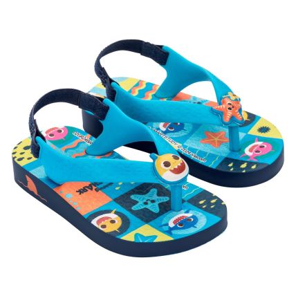 Chinelo Baby Ipanema Baby Shark Friends - 27155 - Azul/azul - Atacado