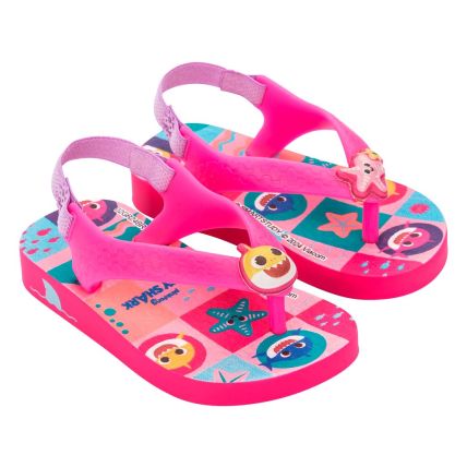 Chinelo Baby Ipanema Baby Shark Friends - 27155 - Rosa/rosa/lilas - Atacado