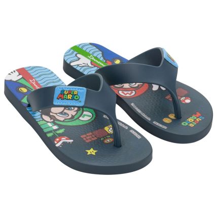 Chinelo Infantil Ipanema Super Mario - 27161 - Azul Escuro/verde - Atacado