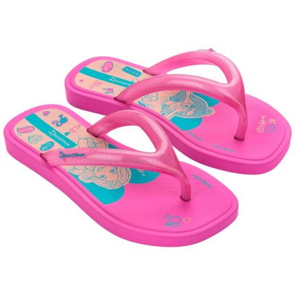 Chinelo Infantil Ipanema Barbie Puffer Day - 27169 - Rosa/Rosa Glitter - Atacado