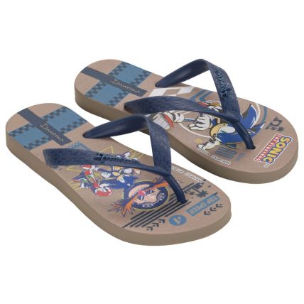Chinelo Infantil Ipanema Sonic Race - 27170 - Bege/azul/branco - Atacado
