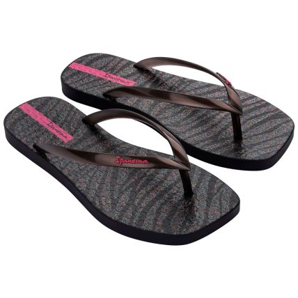 Chinelo Feminino Ipanema Edge - 27171 - Preto/preto Perolado - Atacado
