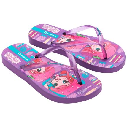 Chinelo Infantil Ipanema Moranguinho Sugar - 27173 - Lilás/Lilás Glitter - Atacado