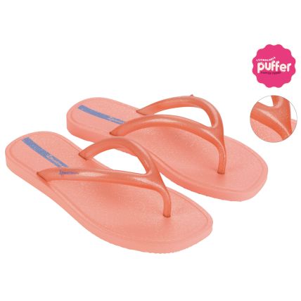 Chinelo Feminino Ipanema Puffer Day Brilha - 27180 - Rosa Medio/rosa - Atacado