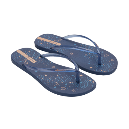 Chinelo Feminino Ipanema Easy Star - 27181 - Azul/azul Glitter (Ba843) - Atacado