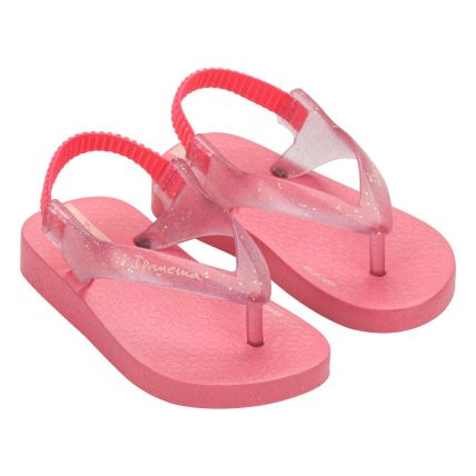 Chinelo Baby Ipanema Glitter - 27182 - Rosa/rosa Glitter - Atacado