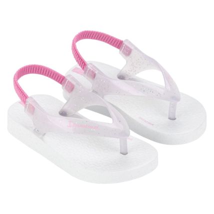 Chinelo Baby Ipanema Glitter - 27182 - Branco/branco Glitter - Atacado