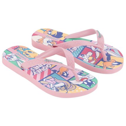 Chinelo Infantil Ipanema Looney Tunes - 27185 - Rosa/branco/amarelo - Atacado
