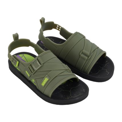 Sandalia Papete Infantil Ipanema Marvel Power - 27186 - Preto/verde - Atacado
