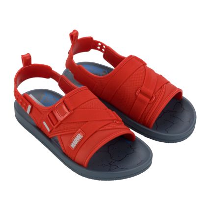 Sandalia Papete Infantil Ipanema Marvel Power - 27186 - Azul/vermelho - Atacado