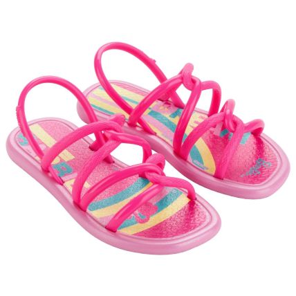 Sandalia Infantil Ipanema Barbie Meu Sol - 27189 - Rosa/rosa/amarelo - Atacado