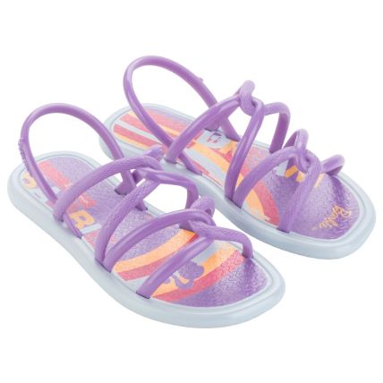 Sandalia Infantil Ipanema Barbie Meu Sol - 27189 - Azul/lilas/laranja - Atacado
