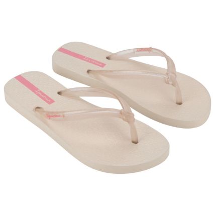 Chinelo Feminino Ipanema Twisty - 27193 - Bege/bege Glitter - Atacado