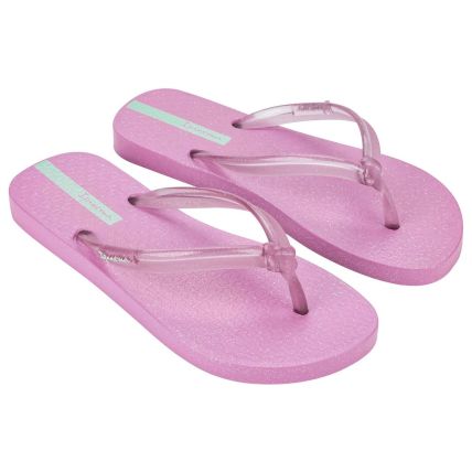 Chinelo Feminino Ipanema Twisty - 27193 - Rosa Medio/rosa Glitter - Atacado