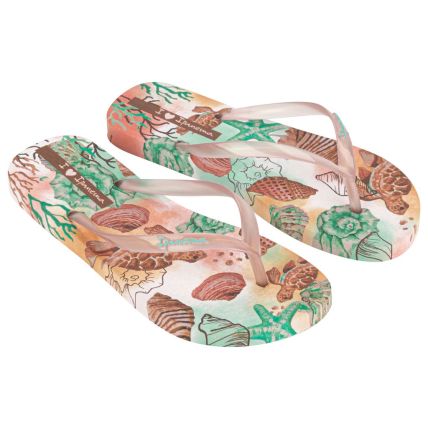 Chinelo Feminino Ipanema Verão Tropical - 27197 - Rosa/rosa Perolado - Atacado
