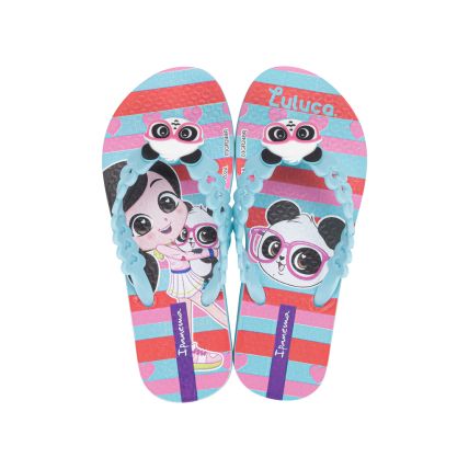 Chinelo Infantil Ipanema Luluca Lovely - 27201 - Azul/rosa/roxo - Atacado