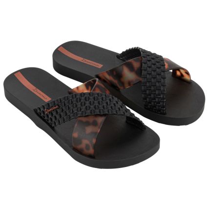 Slide Feminino Ipanema Sense - 27214 - Preto/tartaruga - Atacado