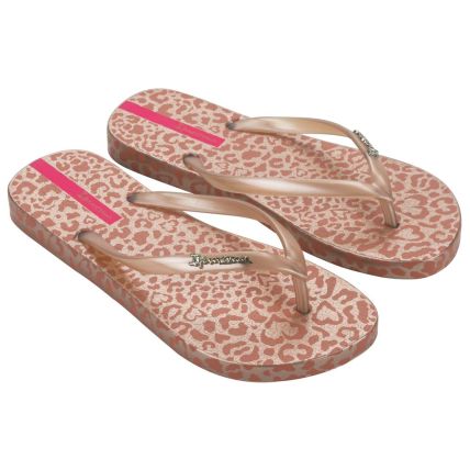 Chinelo Feminino Ipanema Animal Chic - 27217 - Rosa Metalizado/rose - Atacado