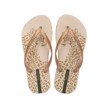 Chinelo Feminino Ipanema Animal Chic - 27217 - Bege/ouro/bege - Atacado