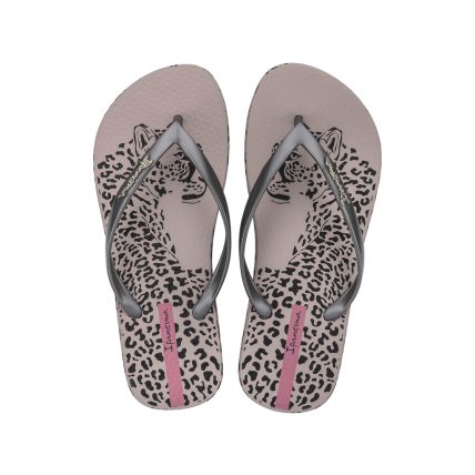 Chinelo Feminino Ipanema Animal Chic - 27217 - Bege/prata/preto - Atacado