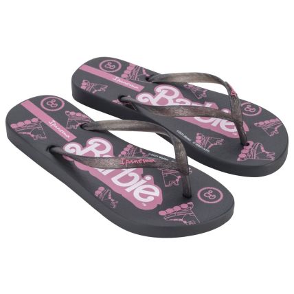 Chinelo Feminino Ipanema Barbie Glam - 27218 - Preto/glitter/rosa - Atacado