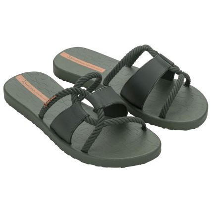 Chinelo Gáspea Feminino Ipanema Diversa - 27232 - Verde Militar/laranja - Atacado