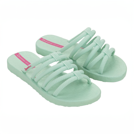 Chinelo Slide Infantil Ipanema Diversa - 27233 - Verde Claro/rosa - Atacado
