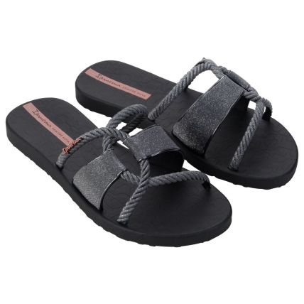 Chinelo Gaspea Feminino Ipanema Diversa - 27241 - Preto/preto Metalizado - Atacado