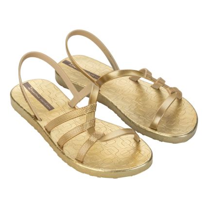 Sandalia Feminina Ipanema Diversa Mais - 27243 - Bege/bege Metalizado - Atacado