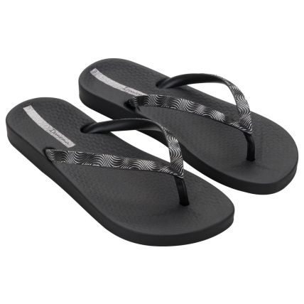 Chinelo Feminino Ipanema Anatomica Metallic - 27253 - Preto/prata - Atacado
