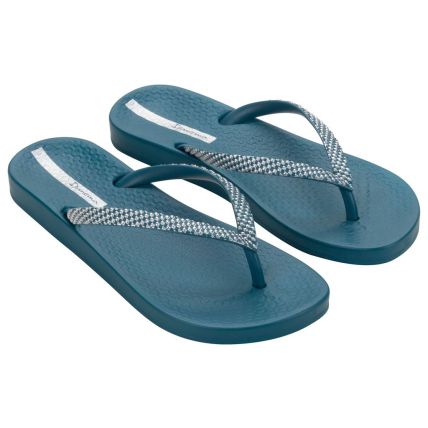 Chinelo Feminino Ipanema Anatomica Metallic - 27253 - Azul/prata - Atacado