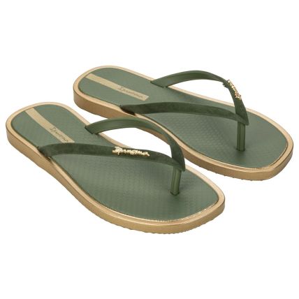 Chinelo Feminino Ipanema Solar Chic - 27255 - Verde/verde Flocos - Atacado
