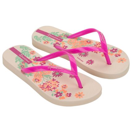 Chinelo Infantil Ipanema Oasis - 27264 - Bege/rosa/verde - Atacado