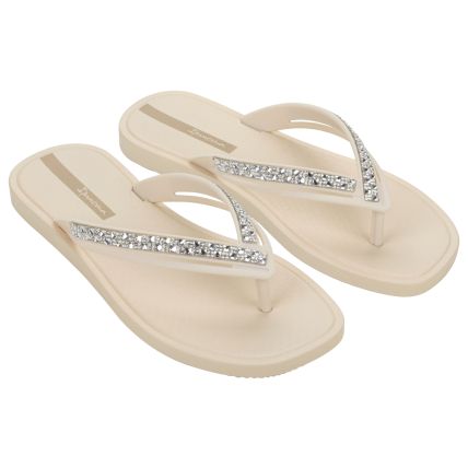 Chinelo Feminino Ipanema Cristal - 27267 - Bege/glitter - Atacado