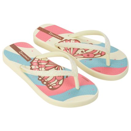 Chinelo Infantil Ipanema Garden Shine - 27273 - Bege/glitter/rosa - Atacado