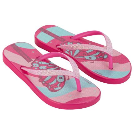Chinelo Infantil Ipanema Garden Shine - 27273 - Rosa/glitter/verde - Atacado