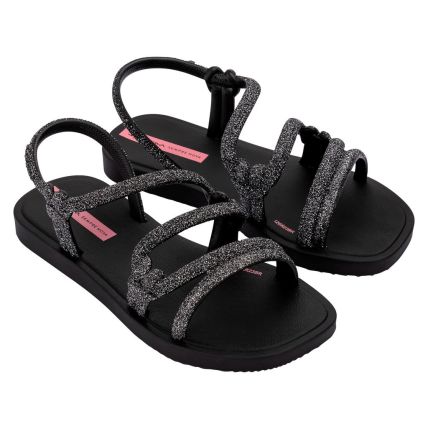 Sandalia Infantil Ipanema Solar Glow - 27289 - Preto/gliter/lilas - Atacado