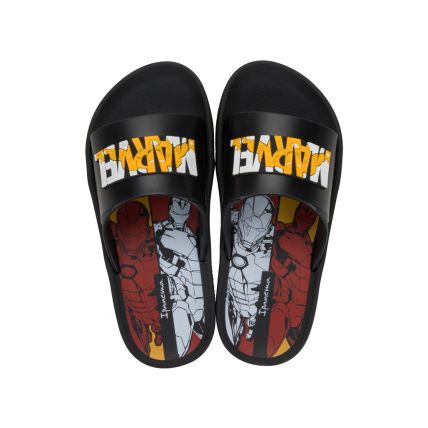 Chinelo Slide Ipanema Marvel - 27290 - Preto/vermelho/amarelo - Atacado