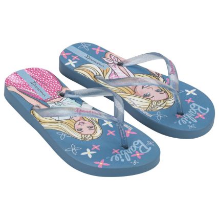 Chinelo Infantil Ipanema Barbie Meu Encanto - 27291 - Azul Glitter - Atacado