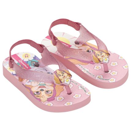 Chinelo Baby Ipanema Patrulha Canida Friends - 27296 - Rosa/rosa Glitter - Atacado