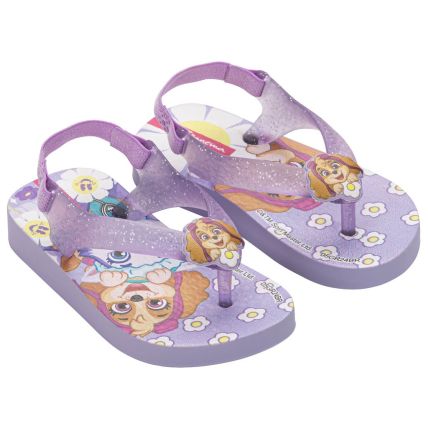 Chinelo Baby Ipanema Patrulha Canida Friends - 27296 - Violeta/lilas Glitter - Atacado