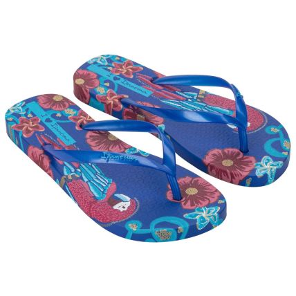 Chinelo Feminino Ipanema Verao Print - 27305 - Azul/vermelho - Atacado