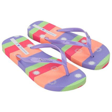 Chinelo Feminino Ipanema Verao Print - 27305 - Lilas/rosa/verde - Atacado