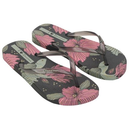 Chinelo Feminino Ipanema Verao Print - 27305 - Preto/verde/rosa - Atacado