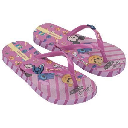 Chinelo Infantil Ipanema Disney Joy - 27319 - Lilas/lilas/amarelo - Atacado