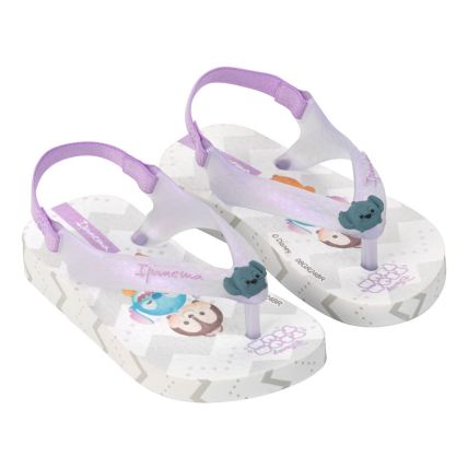 Chinelo Baby Ipanema Disney Joy - 27323 - Branco/lilas Perolado - Atacado