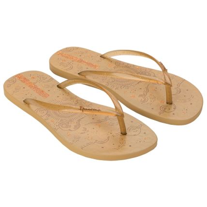 Chinelo Feminino Ipanema Easy Mais - 27331 - Bege/bege Glitter - Atacado