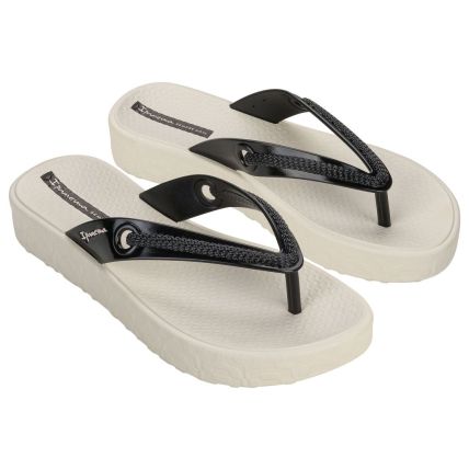 Chinelo Feminino Ipanema Diversa Flatform - 27335 - Bege/preto/bege - Atacado