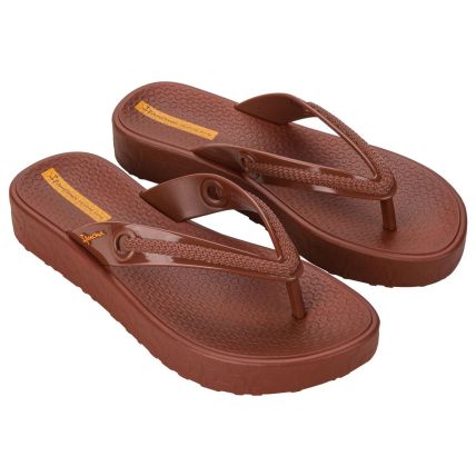 Chinelo Feminino Ipanema Diversa Flatform - 27335 - Marrom/marrom/laranja - Atacado